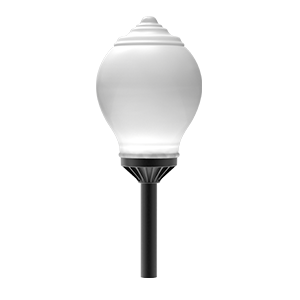 Светодиодный светильник VARTON парковый Omni-R торшерный 40 Вт 4000 K RAL9005 черный муар